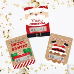 Big Dot Of Happiness Jolly Santa Claus - DIY Assorted Christmas Party Cash Holder Gift - Funny Money Cards - Set Of 6 -Aurora Party Sales GUEST dd1ebc52 764e 42d0 8de5 a4b9291e12bb