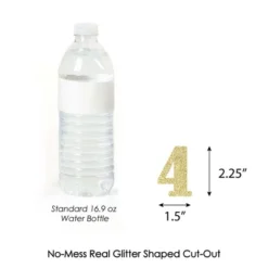 Big Dot Of Happiness Gold Glitter 4 Party Straws - No-Mess Real Gold Glitter Cut-Out Numbers & Decorative 4th Birthday Party Paper Straws - Set Of 24 -Aurora Party Sales GUEST dd308ab9 800e 4d54 b90a 045e93ca3ecc