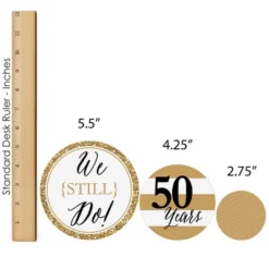 Big Dot Of Happiness We Still Do - 50th Wedding Anniversary - Anniversary Party Decor And Confetti - Terrific Table Centerpiece Kit - Set Of 30 -Aurora Party Sales GUEST dd8ae240 2cc1 48a4 ae81 3e7fef0860aa