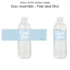 Big Dot Of Happiness Dusty Blue Elegantly Simple - Guest Party Favors Water Bottle Sticker Labels - Set Of 20