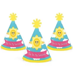 Big Dot Of Happiness You Are My Sunshine - Mini Cone Baby Shower Or Birthday Party Hats - Small Little Party Hats - Set Of 8 -Aurora Party Sales GUEST ddc058fc 3e6b 47a8 a333 7e7eba059b2c