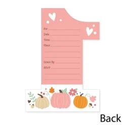 Big Dot Of Happiness 1st Birthday Girl Little Pumpkin - Shaped Fall First Birthday Party Invitation Cards With Envelopes - Set Of 12 7 Big Dot Of Happiness 1st Birthday Girl Little Pumpkin - Shaped Fall First Birthday Party Invitation Cards With Envelopes - Set Of 12 -Aurora Party Sales GUEST de089eff aab6 405e aaff d689cadbdee0