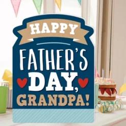 Big Dot Of Happiness Grandpa, Happy Father's Day - We Love Grandfather Giant Greeting Card - Big Shaped Jumborific Card - 16.5 X 22 Inches