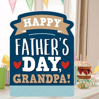 Big Dot Of Happiness Grandpa, Happy Father's Day - We Love Grandfather Giant Greeting Card - Big Shaped Jumborific Card - 16.5 X 22 Inches 1 Big Dot Of Happiness Grandpa, Happy Father's Day - We Love Grandfather Giant Greeting Card - Big Shaped Jumborific Card - 16.5 X 22 Inches