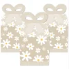 Big Dot Of Happiness Tan Daisy Flowers - Square Favor Gift Boxes - Floral Party Bow Boxes - Set Of 12