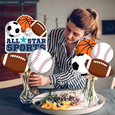 Big Dot Of Happiness Go, Fight, Win - Sports - Baby Shower Or Birthday Party Centerpiece Sticks - Showstopper Table Toppers - 35 Pieces 2 Big Dot Of Happiness Go, Fight, Win - Sports - Baby Shower Or Birthday Party Centerpiece Sticks - Showstopper Table Toppers - 35 Pieces - Image 2