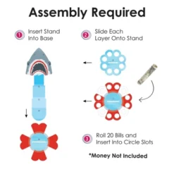 Big Dot Of Happiness Shark Zone - DIY Jawsome Shark Party Or Birthday Party Money Holder Gift - Cash Cake -Aurora Party Sales GUEST df7c6bea 2637 4a1a 9247 824e70f5302f