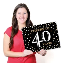 Big Dot Of Happiness Adult 40th Birthday - Gold - Party Table Decorations - Birthday Party Placemats - Set Of 16 -Aurora Party Sales GUEST dfb58778 30c1 40f9 a8ec 22f7155d8ca4