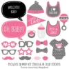 Big Dot Of Happiness Baby Girl - Baby Shower Photo Booth Props Kit - 20 Count