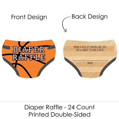 Big Dot Of Happiness Nothin' But Net - Basketball - Diaper Shaped Raffle Ticket Inserts - Baby Shower Activities - Diaper Raffle Game - Set Of 24 1 Big Dot Of Happiness Nothin' But Net - Basketball - Diaper Shaped Raffle Ticket Inserts - Baby Shower Activities - Diaper Raffle Game - Set Of 24