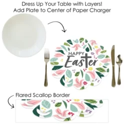Big Dot Of Happiness Religious Easter - Christian Holiday Party Round Table Decorations - Paper Chargers - Place Setting For 12 -Aurora Party Sales GUEST dfdf3e24 6de6 4643 b026 c48ab1ba2c47