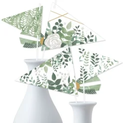 Big Dot Of Happiness Boho Botanical - Triangle Greenery Party Photo Props - Pennant Flag Centerpieces - Set Of 20 -Aurora Party Sales GUEST dff91487 3f01 45fb 9882 a5fc233ebf3e