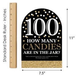 Big Dot Of Happiness Adult 100th Birthday - Gold - How Many Candies Birthday Party Game - 1 Stand And 40 Cards - Candy Guessing Game 10 Big Dot Of Happiness Adult 100th Birthday - Gold - How Many Candies Birthday Party Game - 1 Stand And 40 Cards - Candy Guessing Game -Aurora Party Sales GUEST e0038faa eaf9 4cb9 8a6f f6d59ba8ccc5