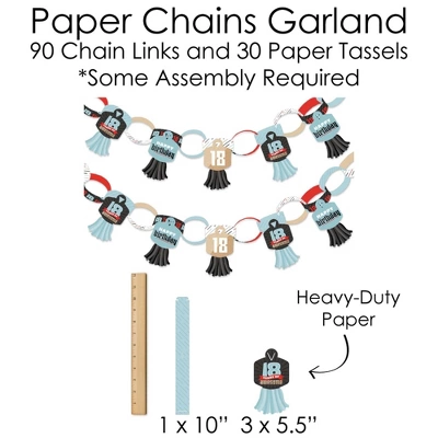 Big Dot Of Happiness Boy 18th Birthday - Banner And Photo Booth Decorations - Eighteenth Birthday Party Supplies Kit - Doterrific Bundle 4 Big Dot Of Happiness Boy 18th Birthday - Banner And Photo Booth Decorations - Eighteenth Birthday Party Supplies Kit - Doterrific Bundle - Image 4