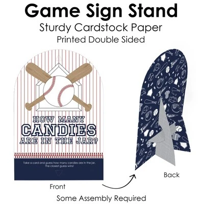 Big Dot Of Happiness Batter Up - Baseball - How Many Candies Baby Shower Or Birthday Party Game - 1 Stand And 40 Cards - Candy Guessing Game 3 Big Dot Of Happiness Batter Up - Baseball - How Many Candies Baby Shower Or Birthday Party Game - 1 Stand And 40 Cards - Candy Guessing Game - Image 3