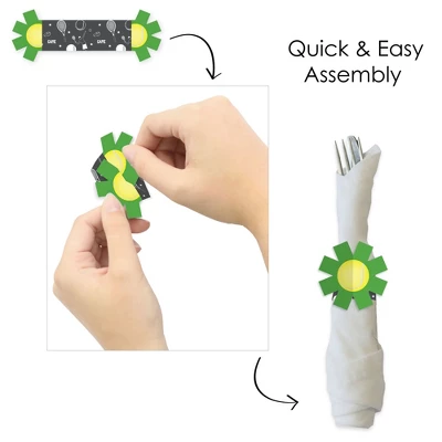 Big Dot Of Happiness You Got Served - Tennis - Baby Shower Or Tennis Ball Birthday Party Paper Napkin Holder - Napkin Rings - Set Of 24 3 Big Dot Of Happiness You Got Served - Tennis - Baby Shower Or Tennis Ball Birthday Party Paper Napkin Holder - Napkin Rings - Set Of 24 - Image 3