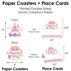 Big Dot Of Happiness Pajama Slumber Party - Girls Sleepover Birthday Party Paper Charger And Table Decorations - Chargerific Kit - Place Setting For 8 -Aurora Party Sales GUEST e0861aa9 ed6c 4889 8ad8 4a37aa0fae16