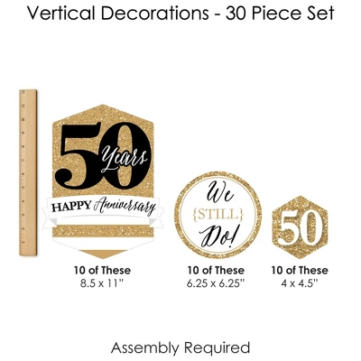 Big Dot Of Happiness We Still Do - 50th Wedding Anniversary - Anniversary Party DIY Dangler Backdrop - Hanging Vertical Decorations - 30 Pieces 6 Big Dot Of Happiness We Still Do - 50th Wedding Anniversary - Anniversary Party DIY Dangler Backdrop - Hanging Vertical Decorations - 30 Pieces - Image 6