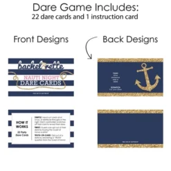 Big Dot Of Happiness Last Sail Before The Veil - Nautical Bridal Shower And Bachelorette Party Game Scratch Off Dare Cards - 22 Count -Aurora Party Sales GUEST e2444ea1 f17a 4e2b b14a f69466b72a23
