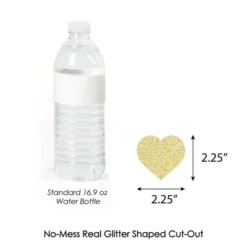 Big Dot Of Happiness Gold Glitter Hearts Party Straws - No-Mess Real Gold Glitter Cut-Outs & Decorative Valentine's Day Party Paper Straws - Set Of 24 -Aurora Party Sales GUEST e28a486c 8f4f 4db0 a88c ea324f5ed61a
