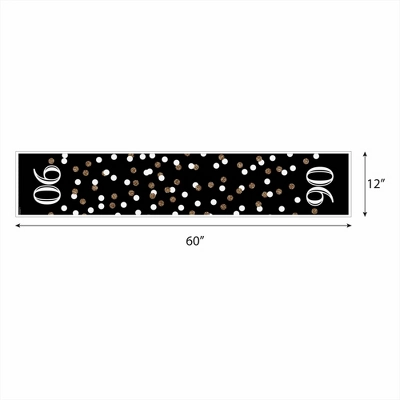 Big Dot Of Happiness Adult 90th Birthday - Gold - Petite Birthday Party Paper Table Runner - 12 X 60 Inches 2 Big Dot Of Happiness Adult 90th Birthday - Gold - Petite Birthday Party Paper Table Runner - 12 X 60 Inches - Image 2