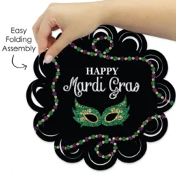 Big Dot Of Happiness Mardi Gras - Masquerade Party Round Table Decorations - Paper Chargers - Place Setting For 12 -Aurora Party Sales GUEST e37f3761 5896 473c 9e11 67e151757060