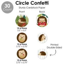 Big Dot Of Happiness Forest Hedgehogs - Woodland Birthday Party Or Baby Shower Supplies Decoration Kit - Decor Galore Party Pack - 51 Pieces -Aurora Party Sales GUEST e38879a9 8738 4344 bcca cb2e0c72cfad