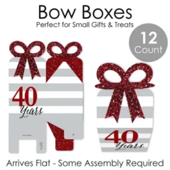 Big Dot Of Happiness We Still Do - 40th Wedding Anniversary - Square Favor Gift Boxes - Anniversary Party Bow Boxes - Set Of 12 -Aurora Party Sales GUEST e3c024ea fa7e 4f0a 9f02 964bf99e7681