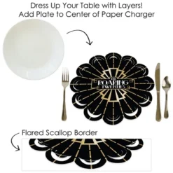 Big Dot Of Happiness Roaring 20’s - 1920s Art Deco Jazz Party Round Table Decorations - Paper Chargers - Place Setting For 12 -Aurora Party Sales GUEST e4415d31 217c 41d8 bb15 6c338dad891b