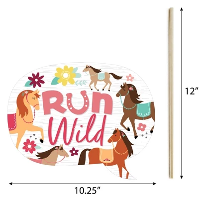 Big Dot Of Happiness Run Wild Horses - Pony Birthday Party Photo Booth Props Kit - 20 Count 4 Big Dot Of Happiness Run Wild Horses - Pony Birthday Party Photo Booth Props Kit - 20 Count - Image 4