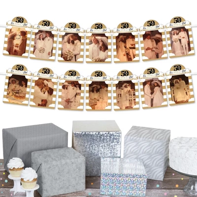 Big Dot Of Happiness We Still Do - 50th Wedding Anniversary - DIY Anniversary Party Decor - Picture Display - Photo Banner 1 Big Dot Of Happiness We Still Do - 50th Wedding Anniversary - DIY Anniversary Party Decor - Picture Display - Photo Banner