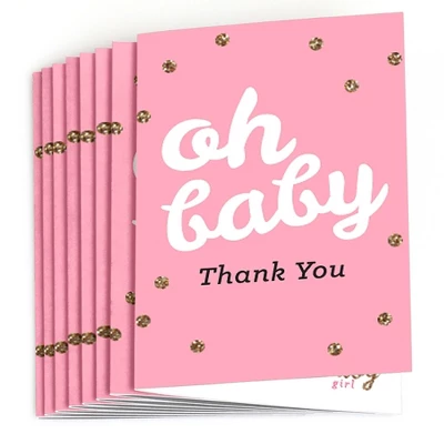 Big Dot Of Happiness Hello Little One - Pink And Gold - Girl Baby Shower Thank You Cards (8 Count) 1 Big Dot Of Happiness Hello Little One - Pink And Gold - Girl Baby Shower Thank You Cards (8 Count)