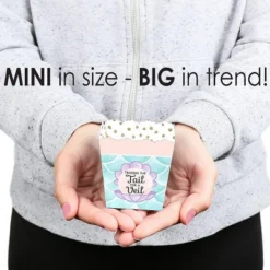 Big Dot Of Happiness Trading The Tail For A Veil - Party Mini Favor Boxes - Mermaid Bachelorette Party Or Bridal Shower Treat Candy Boxes - Set Of 12 -Aurora Party Sales GUEST e567e069 62ce 4dcd 8a39 af5390162b77