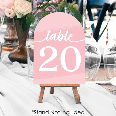 Big Dot Of Happiness Pink Elegantly Simple - Wedding Receptions, Parties Or Events Double-Sided 5 X 7 Inches Cards - Table Numbers - 1-20 2 Big Dot Of Happiness Pink Elegantly Simple - Wedding Receptions, Parties Or Events Double-Sided 5 X 7 Inches Cards - Table Numbers - 1-20 - Image 2