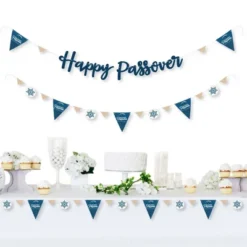 Big Dot Of Happiness Happy Passover - Pesach Party Letter Banner Decoration - 36 Banner Cutouts And Happy Passover Banner Letters