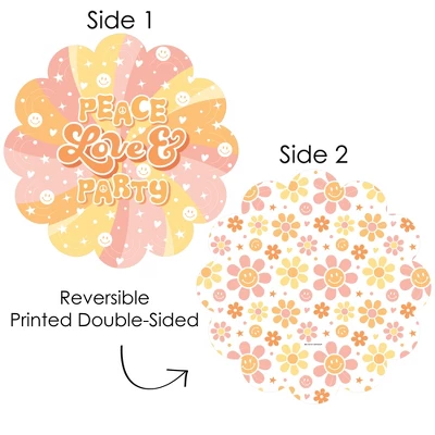 Big Dot Of Happiness Stay Groovy - Boho Hippie Party Round Table Decorations - Paper Chargers - Place Setting For 12 2 Big Dot Of Happiness Stay Groovy - Boho Hippie Party Round Table Decorations - Paper Chargers - Place Setting For 12 - Image 2