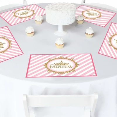 Big Dot Of Happiness Little Princess Crown - Party Table Decorations - Pink And Gold Princess Baby Shower Or Birthday Party Placemats - Set Of 16 1 Big Dot Of Happiness Little Princess Crown - Party Table Decorations - Pink And Gold Princess Baby Shower Or Birthday Party Placemats - Set Of 16