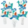 Big Dot Of Happiness 1st Birthday Roar Dinosaur - ONEasaurus Dino First Birthday Party Centerpiece Sticks - Table Toppers - Set Of 15