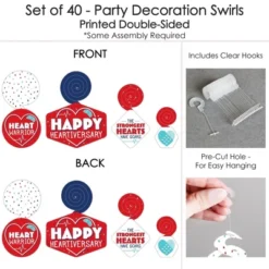 Big Dot Of Happiness Happy Heartiversary - CHD Awareness Hanging Decor - Party Decoration Swirls - Set Of 40 10 Big Dot Of Happiness Happy Heartiversary - CHD Awareness Hanging Decor - Party Decoration Swirls - Set Of 40 -Aurora Party Sales GUEST e6d188d6 44fd 41da 9559 d032f50d4bc9