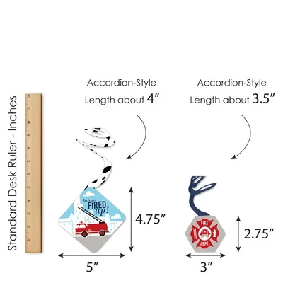 Big Dot Of Happiness Fired Up Fire Truck - Firefighter Firetruck Baby Shower Or Birthday Party Hanging Decor - Party Decoration Swirls - Set Of 40 6 Big Dot Of Happiness Fired Up Fire Truck - Firefighter Firetruck Baby Shower Or Birthday Party Hanging Decor - Party Decoration Swirls - Set Of 40 - Image 6