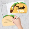 Big Dot Of Happiness Taco 'Bout Fun - Shaped Thank You Cards - Fiesta Thank You Note Cards With Envelopes - Set Of 12