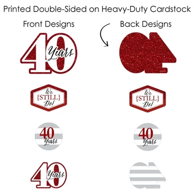 Big Dot Of Happiness We Still Do - 40th Wedding Anniversary - Anniversary Party Centerpiece Sticks - Showstopper Table Toppers - 35 Pieces 5 Big Dot Of Happiness We Still Do - 40th Wedding Anniversary - Anniversary Party Centerpiece Sticks - Showstopper Table Toppers - 35 Pieces - Image 5