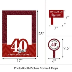 Big Dot Of Happiness We Still Do - 40th Wedding Anniversary Selfie Photo Booth Picture Frame & Props - Printed On Sturdy Material -Aurora Party Sales GUEST e7a01952 db06 42d2 8dee ed74633fff5a