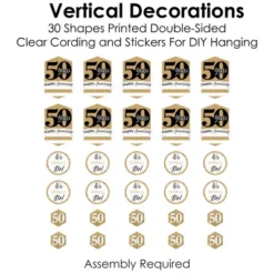 Big Dot Of Happiness We Still Do - 50th Wedding Anniversary - Anniversary Party DIY Dangler Backdrop - Hanging Vertical Decorations - 30 Pieces 8 Big Dot Of Happiness We Still Do - 50th Wedding Anniversary - Anniversary Party DIY Dangler Backdrop - Hanging Vertical Decorations - 30 Pieces -Aurora Party Sales GUEST e7a4ab33 e583 46be a567 4caaf5be8801
