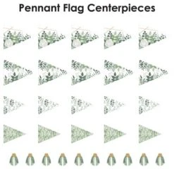 Big Dot Of Happiness Boho Botanical - Triangle Greenery Party Photo Props - Pennant Flag Centerpieces - Set Of 20 -Aurora Party Sales GUEST e7c27b5d 6030 413d 8dd7 915f26faf624