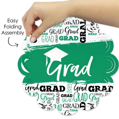 Big Dot Of Happiness Green Grad - Best Is Yet To Come - Green Graduation Party Round Table Decorations - Paper Chargers - Place Setting For 12 3 Big Dot Of Happiness Green Grad - Best Is Yet To Come - Green Graduation Party Round Table Decorations - Paper Chargers - Place Setting For 12 - Image 3