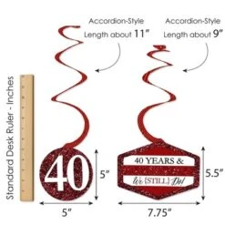 Big Dot Of Happiness We Still Do - 40th Wedding Anniversary - Anniversary Party Hanging Decor - Party Decoration Swirls - Set Of 40 -Aurora Party Sales GUEST e8ae27ac 5e2a 415a 8d05 d3162a9bbb6c