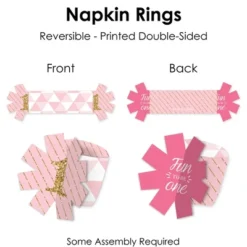 Big Dot Of Happiness 1st Birthday Girl - Fun To Be One - First Birthday Party Paper Napkin Holder - Napkin Rings - Set Of 24 10 Big Dot Of Happiness 1st Birthday Girl - Fun To Be One - First Birthday Party Paper Napkin Holder - Napkin Rings - Set Of 24 -Aurora Party Sales GUEST e8bb5f26 1662 48ad be80 605b2a0a85aa