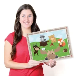 Big Dot Of Happiness Woodland Creatures - Party Table Decorations - Baby Shower Or Birthday Party Placemats - Set Of 16 -Aurora Party Sales GUEST e8cdacde 0629 4a09 9cef 5a19b65676f6