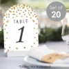 Big Dot Of Happiness Gold Wedding - Wedding Receptions, Parties Or Events Double-Sided 5 X 7 Inches Cards - Table Numbers - 1-20